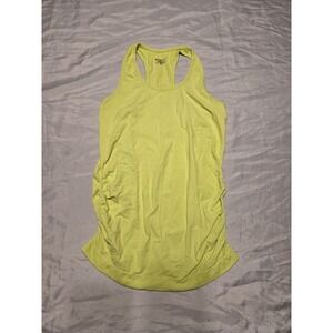 Athleta Women's XS Neon Yellow Racerback Tank Top Nylon Spandex Athletic Gym